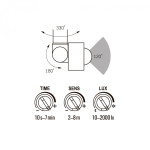 LED прожектор VIDEX F2e 10W 900Lm 5000K 220V з датчиком руху та освітленості – Фото №6
