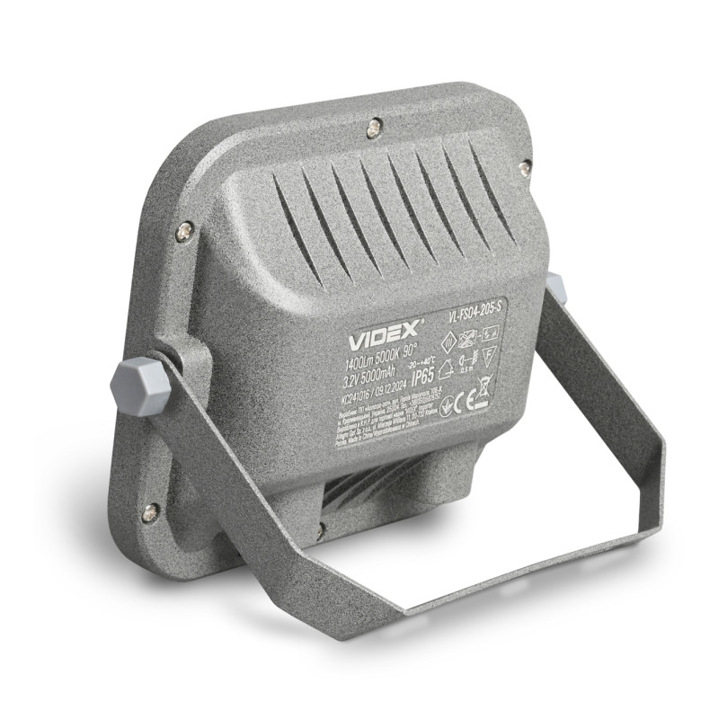 LED прожектор автономный VIDEX VL-FSO4-205-S 1400Lm 5000K