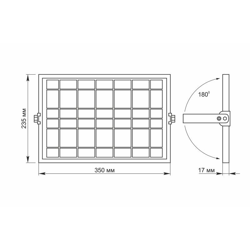 LED прожектор автономный VIDEX 1000LM 5000K 3.2V