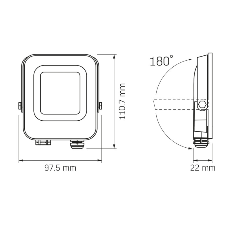 Светодиодный прожектор VIDEX F3e 1000Lm 5000K AC/DC 12-48V