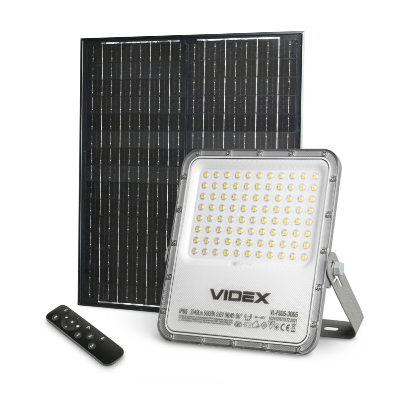 LED прожектор автономный VIDEX VL-FSO5-3005 3740Lm 5000K