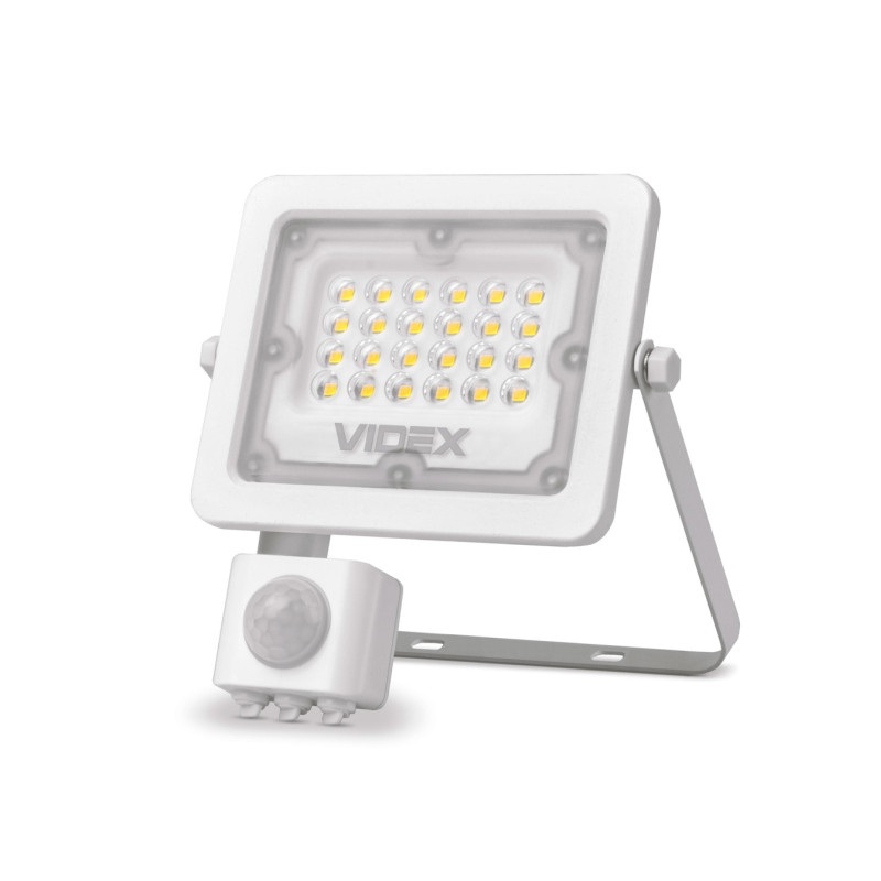 LED прожектор VIDEX F2e 10W 900Lm 5000K 220V з датчиком руху та освітленості