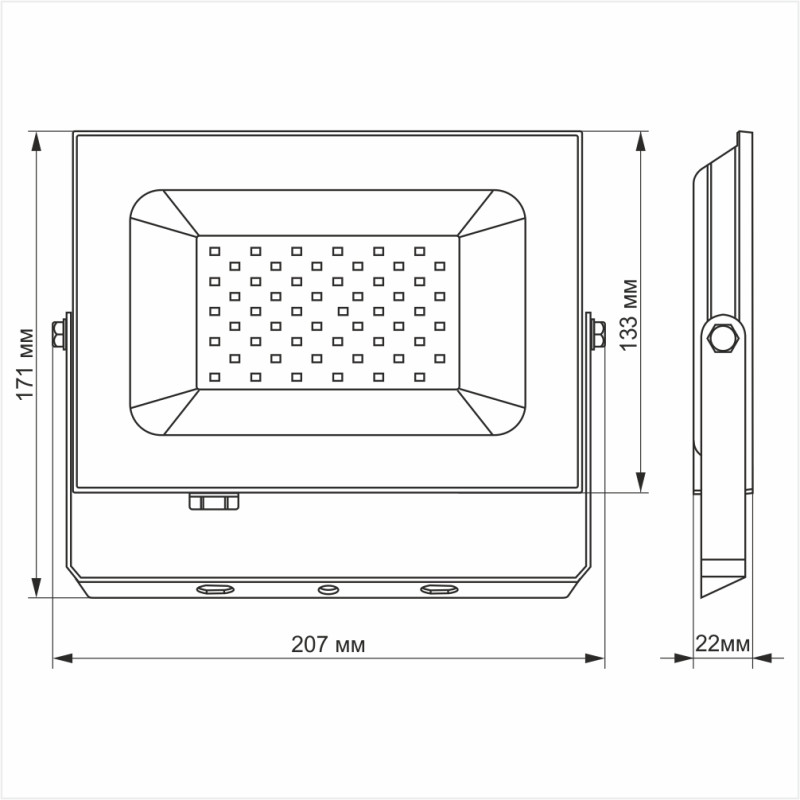Светодиодный прожектор TITANUM TLF506 50W 6000K