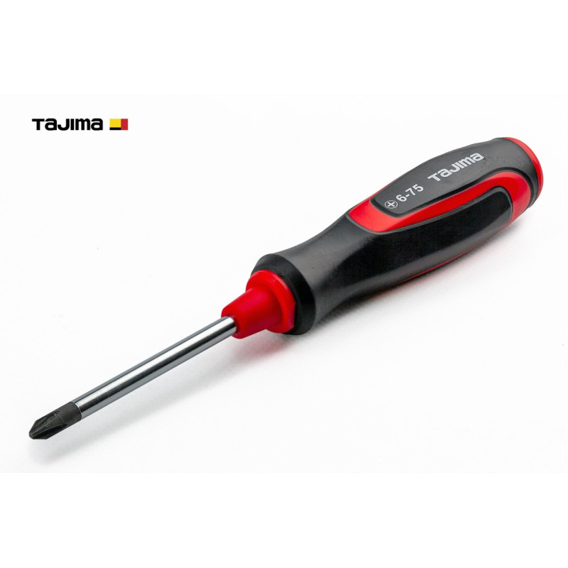 Отвертка крестовая TAJIMA Phillips PH2 204 мм магнитная (1301-2133)