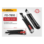 Нож строительный 18 мм автофиксатор Woodpecker FD-7810 – Фото №4