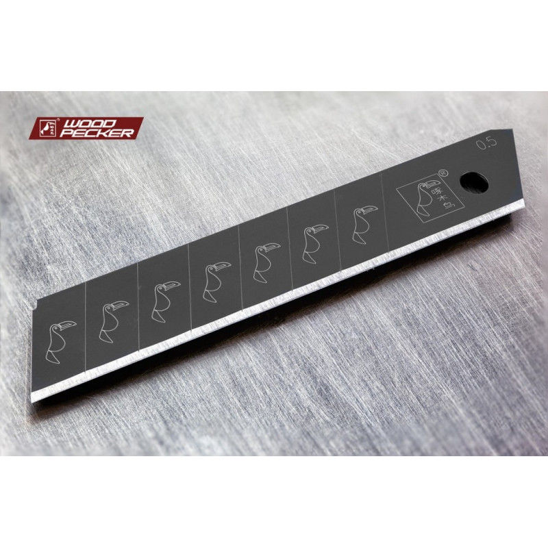 Лезвия для строительного ножа 18 мм Woodpecker FD-305A черные