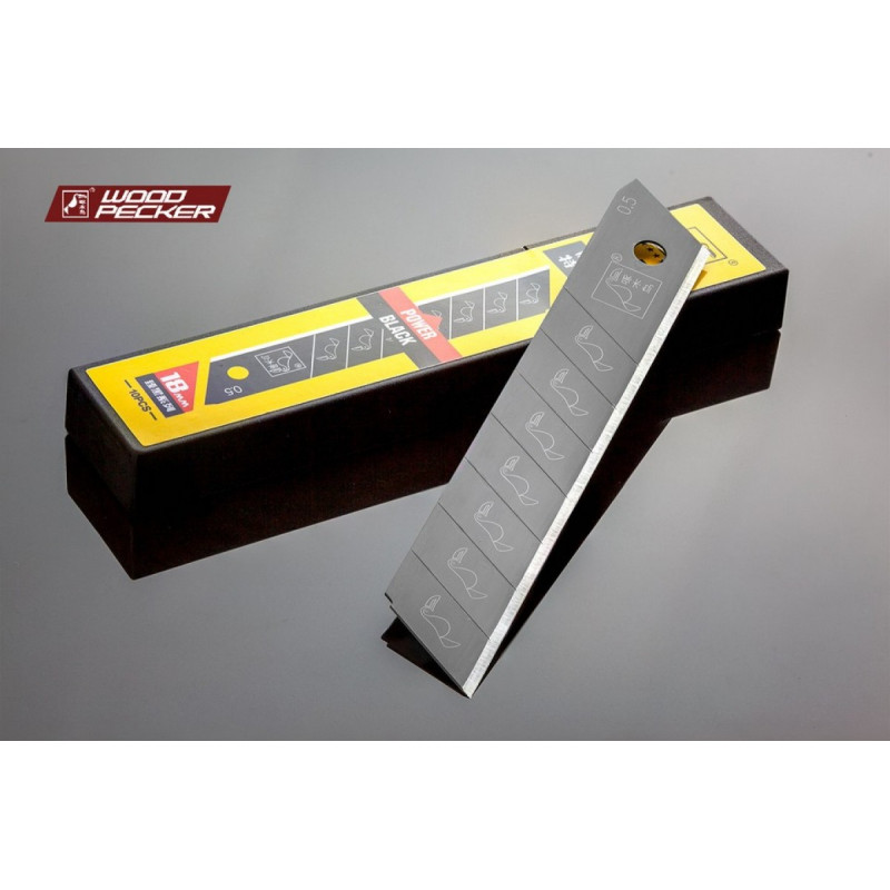 Лезвия и ножа 18 мм Woodpecker Premium черные FD-B50 + FD-785