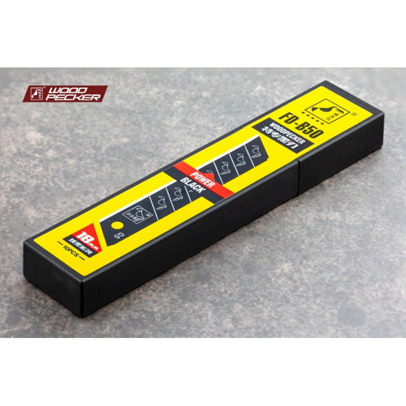 Лезвия и ножа 18 мм Woodpecker Premium черные FD-B50 + FD-785