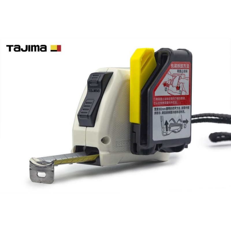Рулетка TAJIMA SIGMA SFSS2550-CHN 25 мм × 5 м, автостоп, посилена (1001-2608)