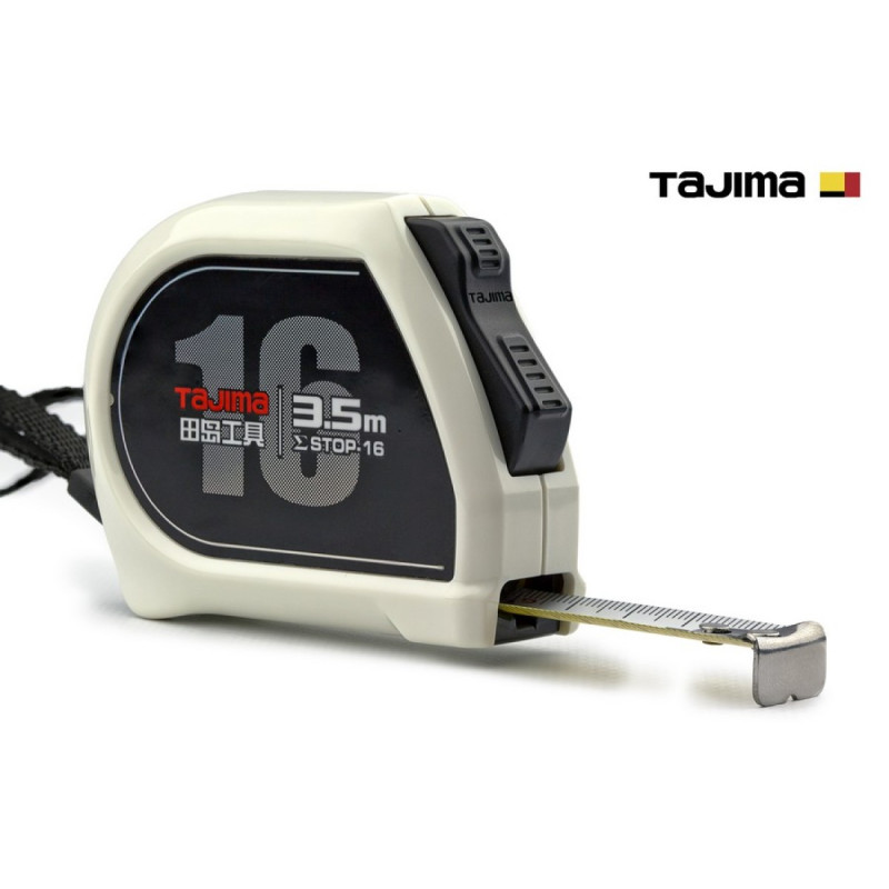 Рулетка строительная TAJIMA SIGMA SS1635 усиленная лента с автостопом 16 мм х 3,5 м (1001-2432)