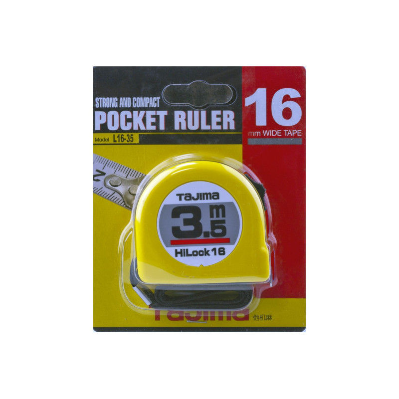 Рулетка строительная TAJIMA HI LOCK L16-35, 16 мм х 3,5 м (1001-0033)