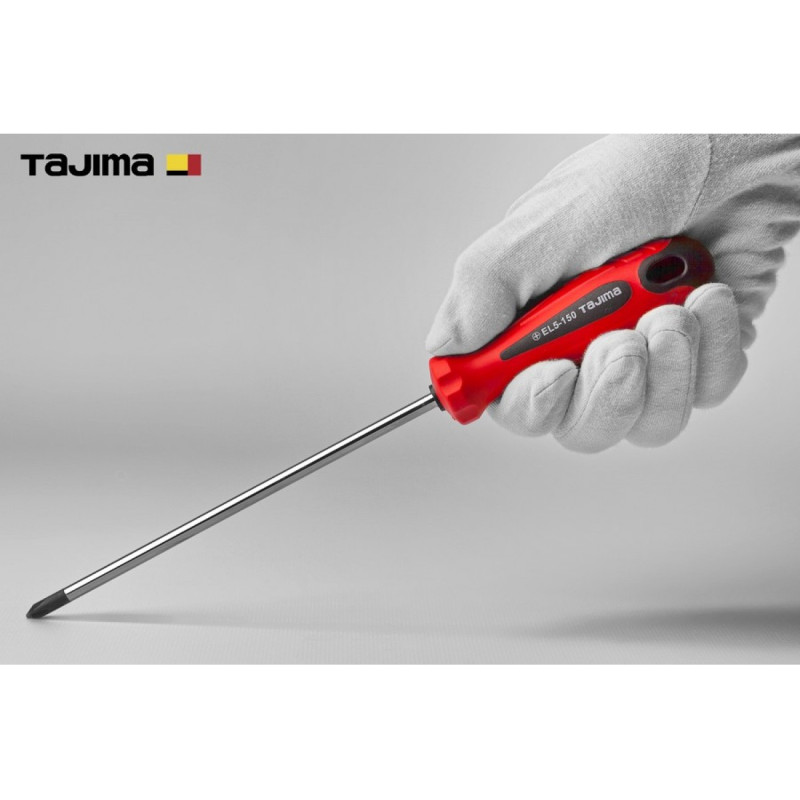 Отвертка крестовая TAJIMA EL PH1 250 мм магнитная (1301-0653)