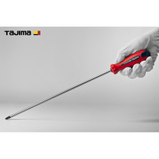 Отвертка крестовая TAJIMA EL PH2 410 мм магнитная (1301-0922)