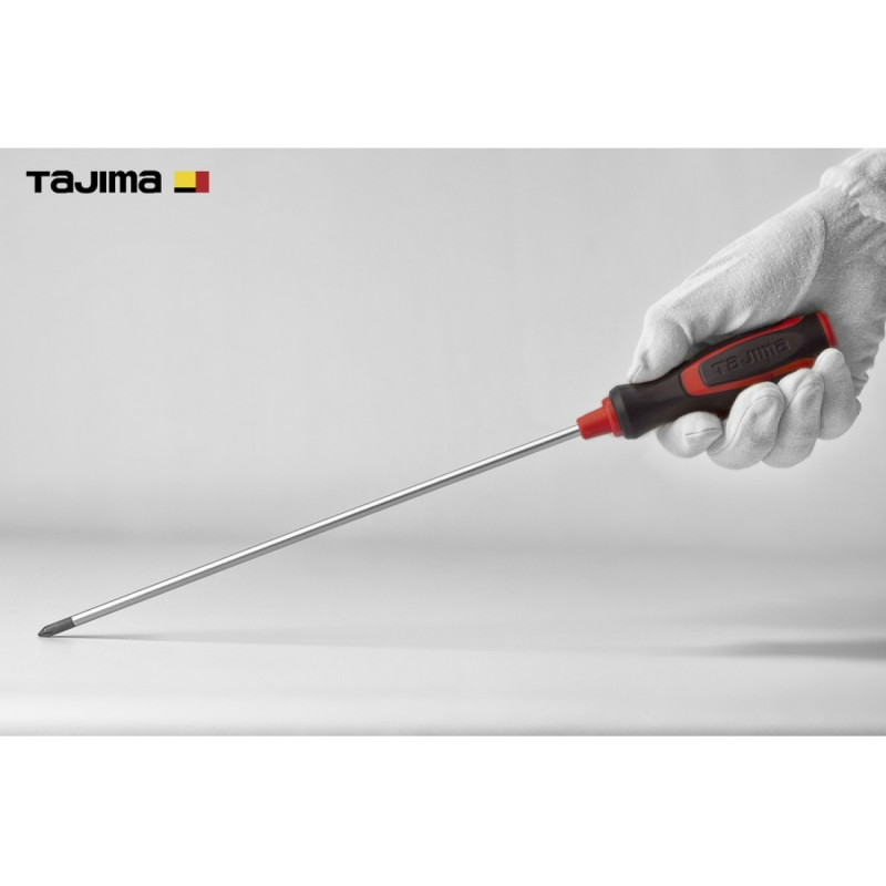 Отвертка крестовая TAJIMA Phillips PH1 367 мм магнитная (1301-2131)