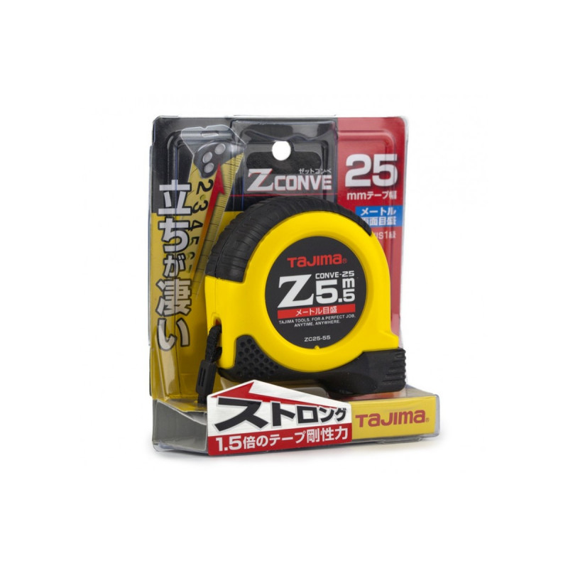 Рулетка строительная TAJIMA Z LOCK  ZC25-55CB ударопрочная без фиксатора 25 мм х 5,5 м (1001-1887)