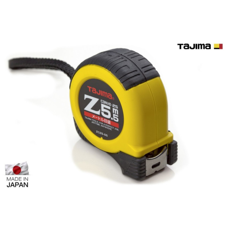 Рулетка строительная TAJIMA Z LOCK  ZC25-55CB ударопрочная без фиксатора 25 мм х 5,5 м (1001-1887)