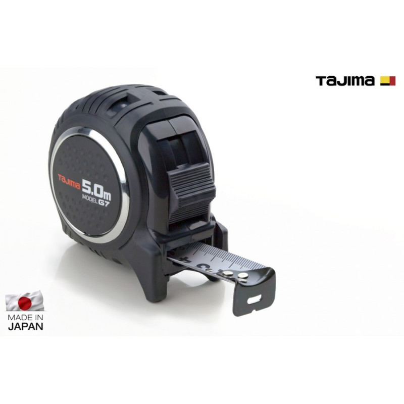 Рулетка будівельна TAJIMA G7 LOCK G7L2550 ударостійка посилена стрічка 5,0 м (1001-1671)