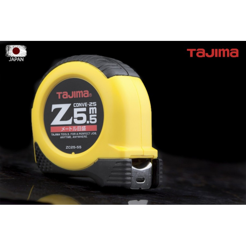 Рулетка строительная TAJIMA Z LOCK  ZC25-55CB ударопрочная без фиксатора 25 мм х 5,5 м (1001-1887)