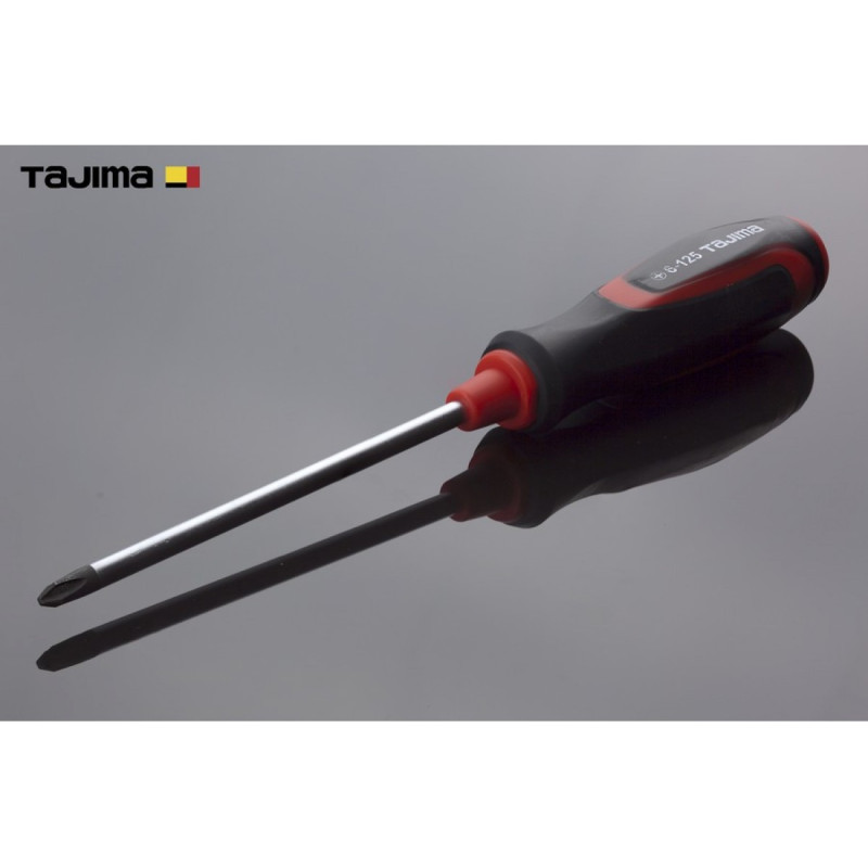 Отвертка крестовая TAJIMA Phillips PH2 254 мм магнитная (1301-2135)