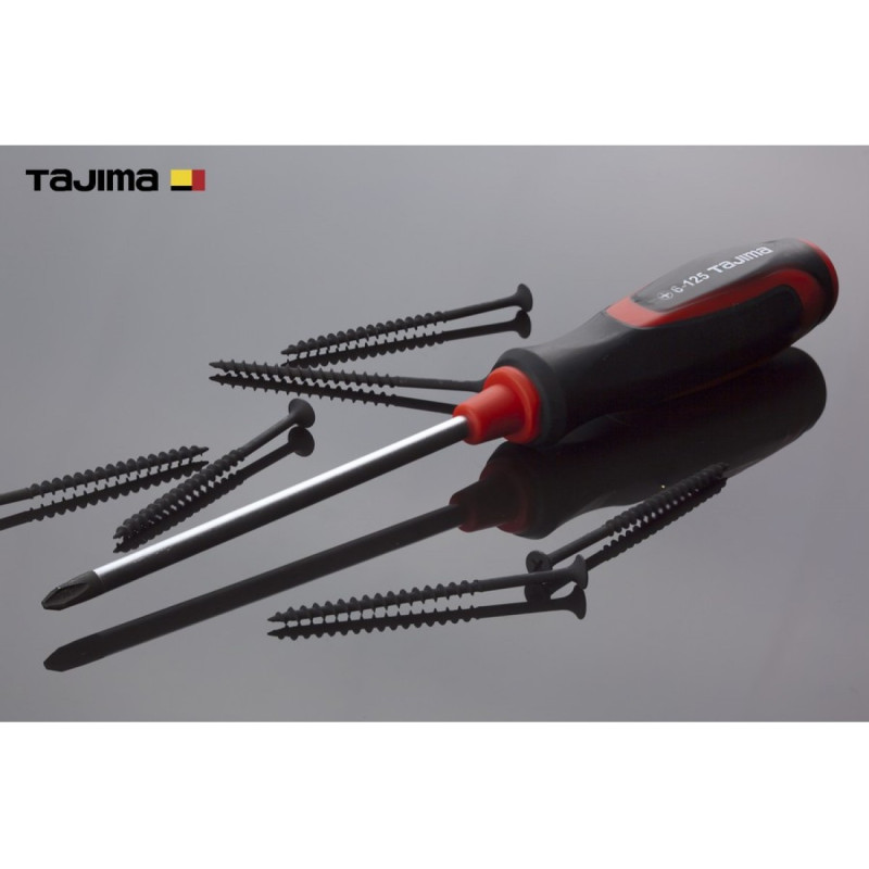 Отвертка крестовая TAJIMA Phillips PH2 254 мм магнитная (1301-2135)