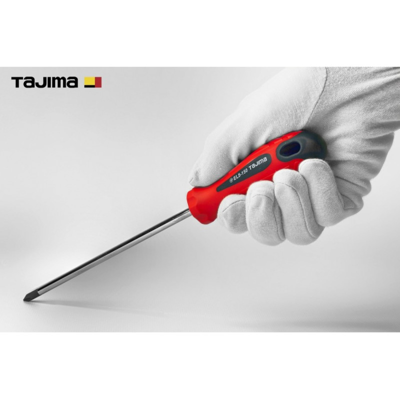 Отвертка крестовая TAJIMA EL PH1 250 мм магнитная (1301-0653)