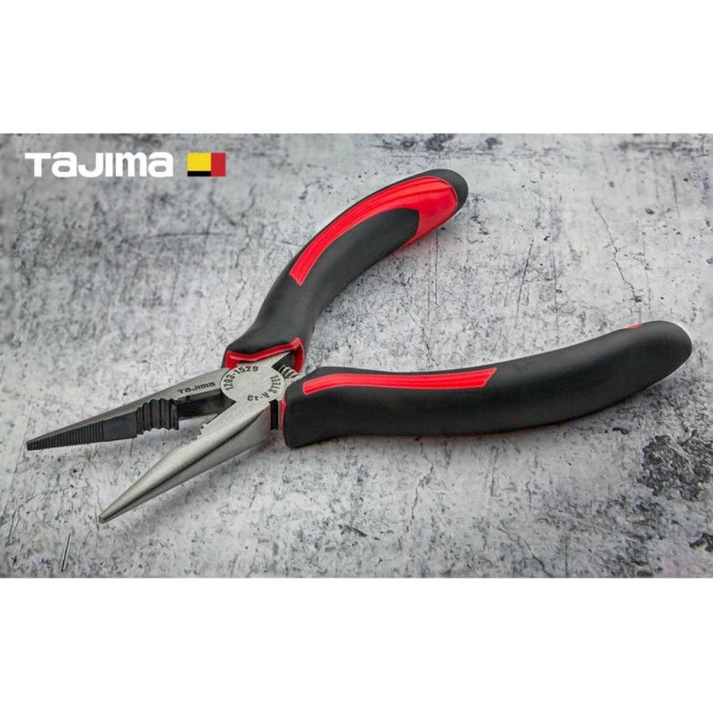 Плоскогубці (длинногубці) TAJIMA з ріжучим лезом 160 мм (1203-1529)