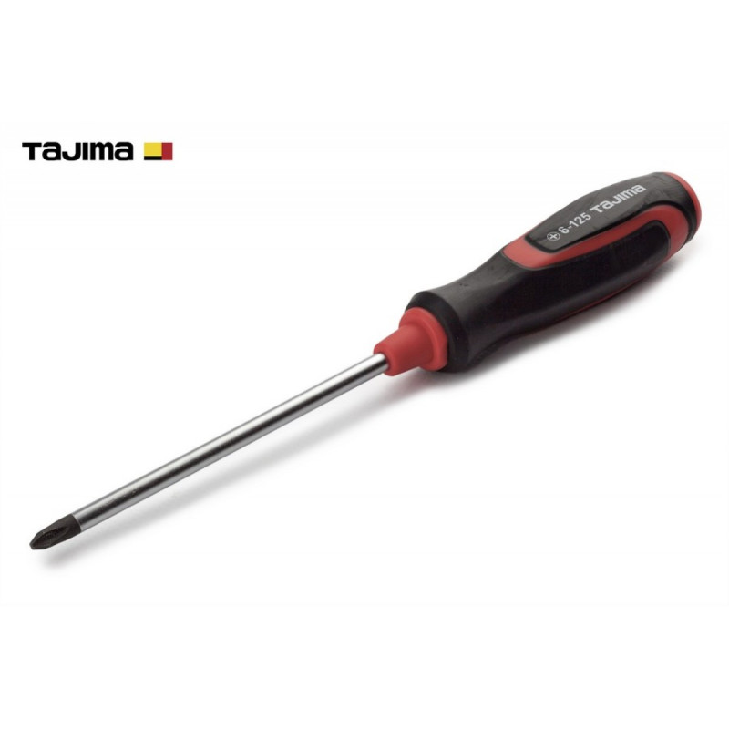 Отвертка крестовая TAJIMA Phillips PH2 254 мм магнитная (1301-2135)