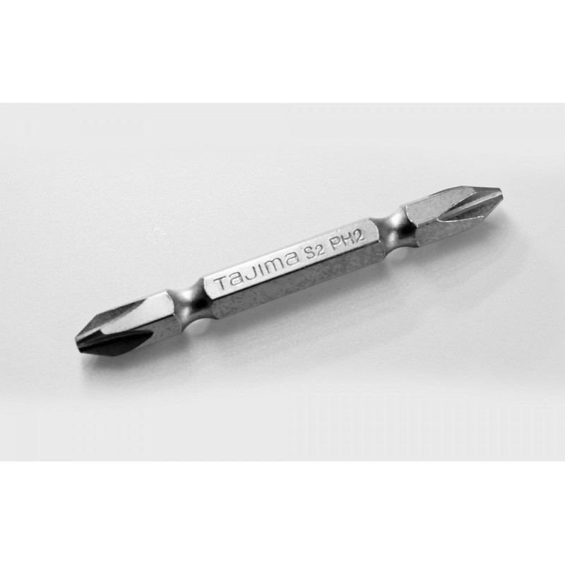 Набор бит TAJIMA PH2-65S двухсторонние гальваника 65 мм (цена за 1 шт) (1303-0495)