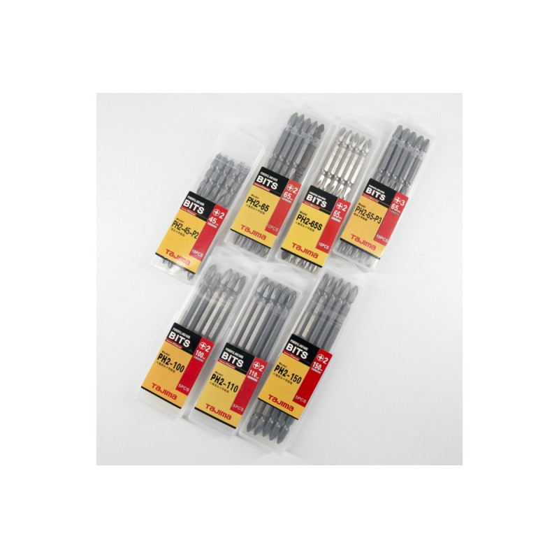 Набор бит TAJIMA PH2-45-P2 двухсторонние 45 мм (цена за 1 шт) (1303-2261)