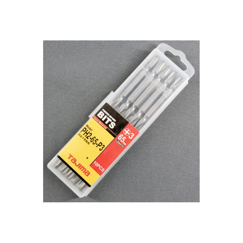 Набор бит TAJIMA PH2-65-Р3 двухсторонние 65 мм (цена за 1 шт) (1303-2264)