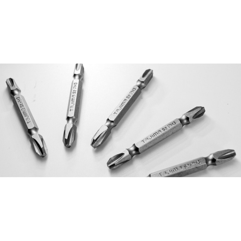 Набор бит TAJIMA PH2-65-Р3 двухсторонние 65 мм (цена за 1 шт) (1303-2264)