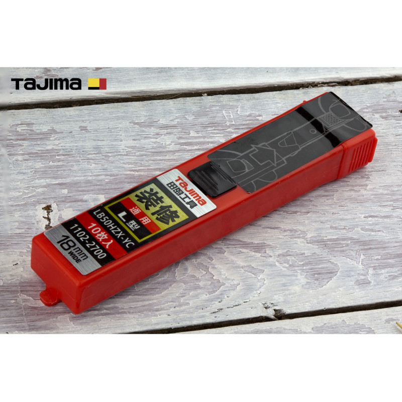 Леза змінні сегментні TAJIMA LB50HZX-YC 18 мм сірі 10 шт (1102-2700)