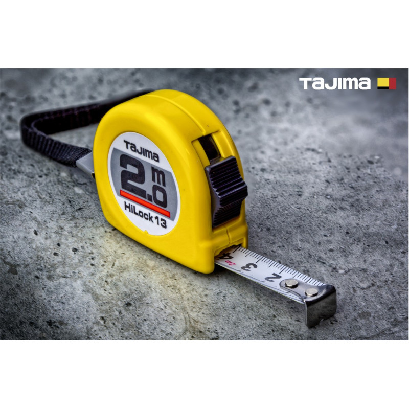 Рулетка строительная TAJIMA HI LOCK L13-20, 13 мм х 2 м (1001-0032)