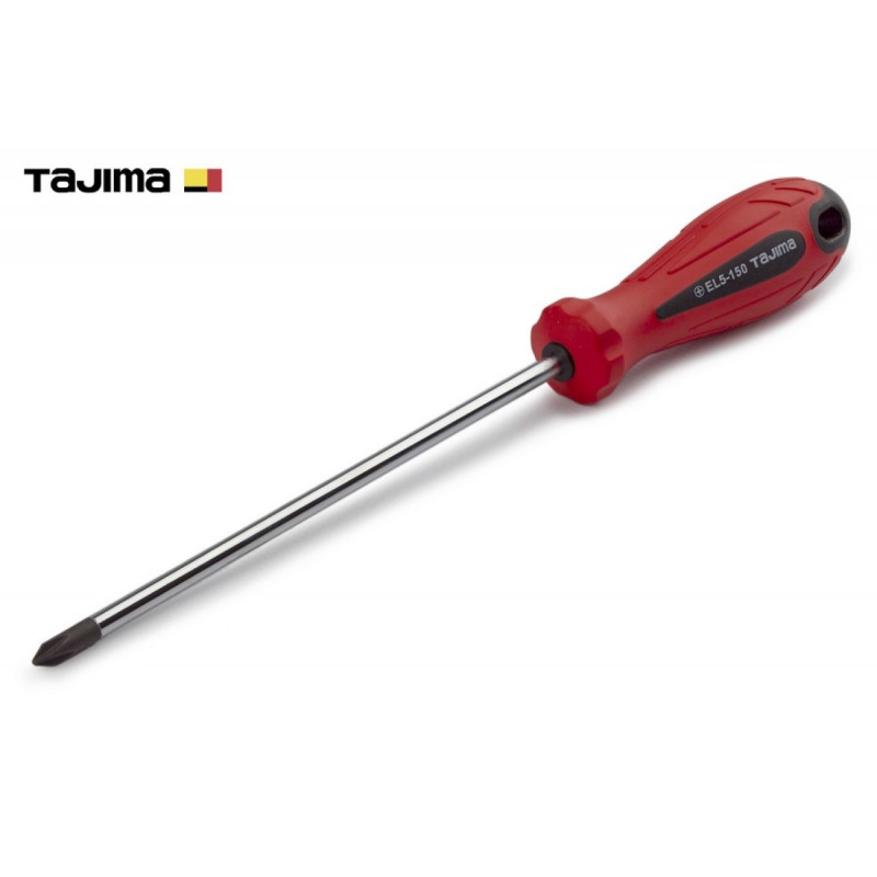 Отвертка крестовая TAJIMA EL PH1 250 мм магнитная (1301-0653)