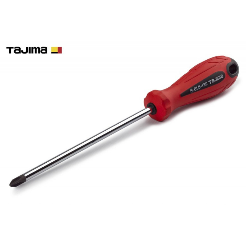 Отвертка крестовая TAJIMA EL PH2 260 мм магнитная (1301-0659)