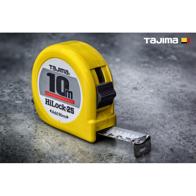 Рулетка строительная TAJIMA HI LOCK L25-100, 25 мм х 10 м (1001-0695)