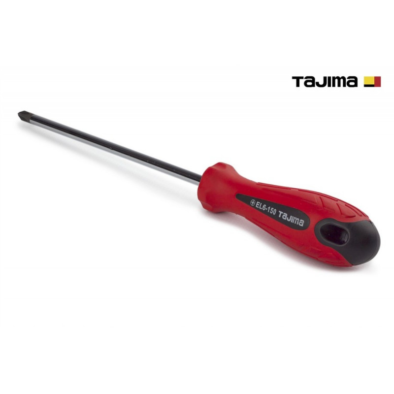 Отвертка крестовая TAJIMA EL PH2 260 мм магнитная (1301-0659)