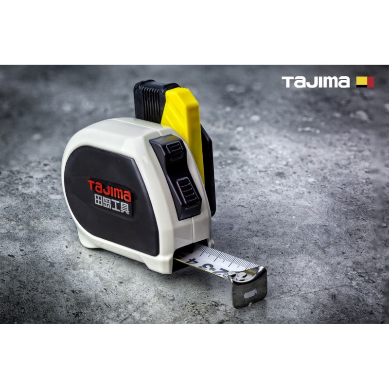 Рулетка TAJIMA SIGMA SFSS2550-CHN 25 мм × 5 м, автостоп, посилена (1001-2608)