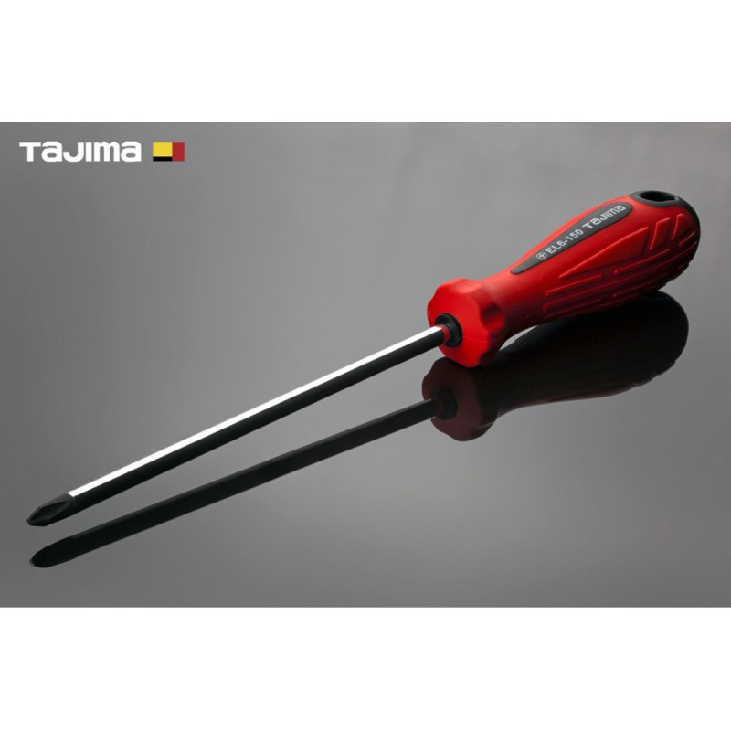 Отвертка крестовая TAJIMA EL PH2 260 мм магнитная (1301-0659)
