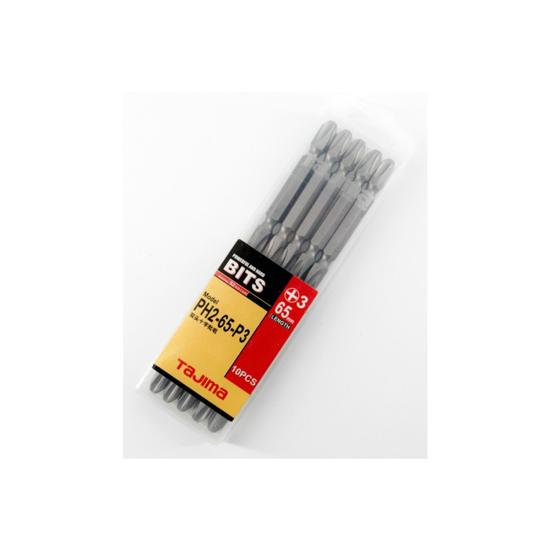 Набор бит TAJIMA PH2-65-Р3 двухсторонние 65 мм (цена за 1 шт) (1303-2264)