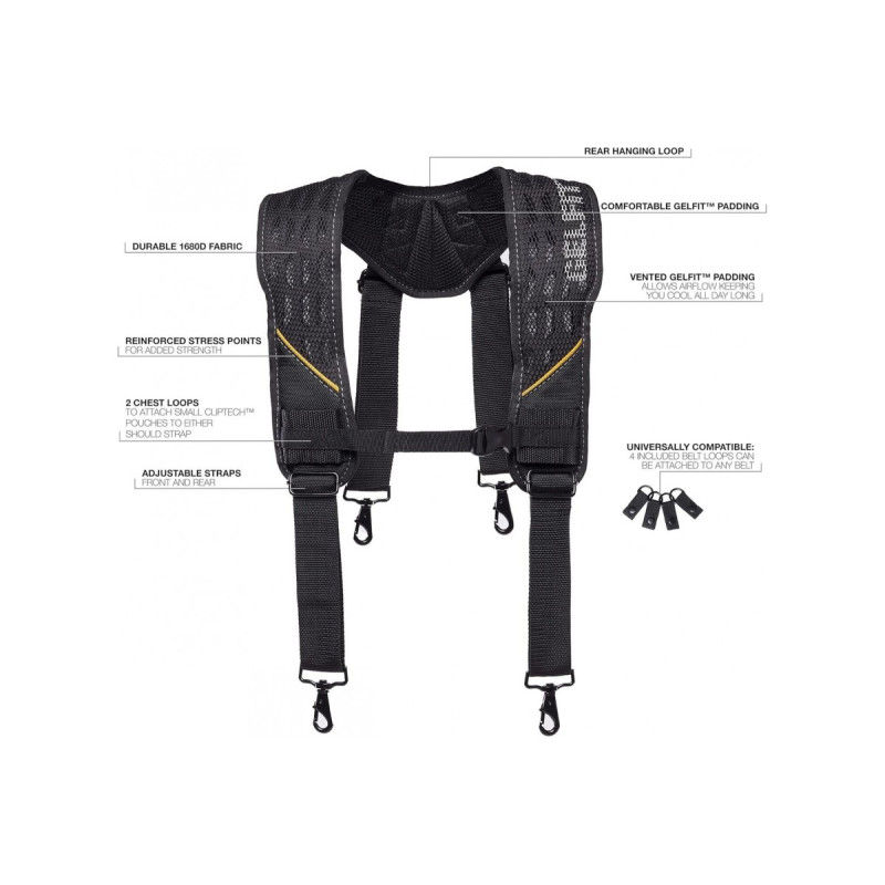 Підтяжки для монтажного поясу GELFIT TOUGHBUILT (TB-CT-51G)