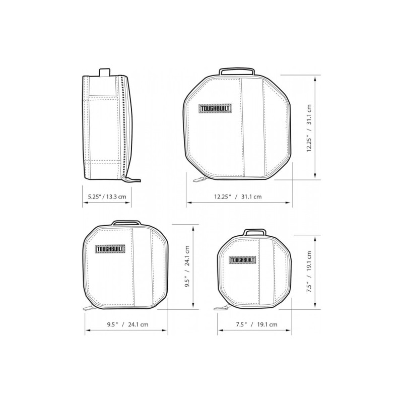 Набір софт боксів ToughBuilt Octagon TB-192-C 3 шт (TB-192-C)