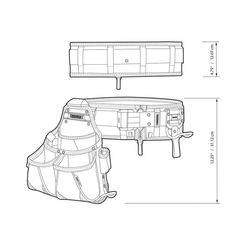 Пояс для инструментов TOUGHBUILT с сумкой и ремнём (TB-CT-102-3P)