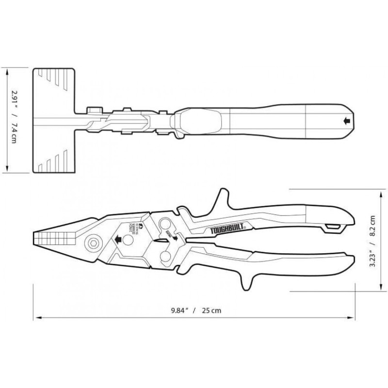 Кровельные клещи TOUGHBUILT Seamer 250 мм (TB-H4-61-S3)