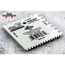 Зубчатый шпатель MARSHALLTOWN QLT 76 мм зуб 1,5 х1,5 / 3х3 / 6х6 / 6х3 мм (пластик) (16287)