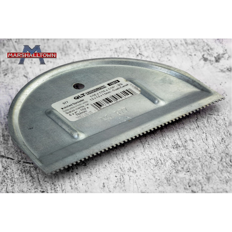 Зубчатый шпатель MARSHALLTOWN QLT 152х102 мм зуб 1,5 х1,5 мм (15810)