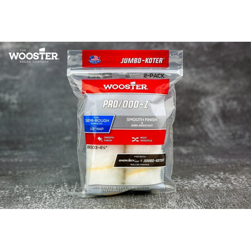 Комплект миниваликов Wooster Pro/Doo-Z тканые RR303, 10 см 2 шт.