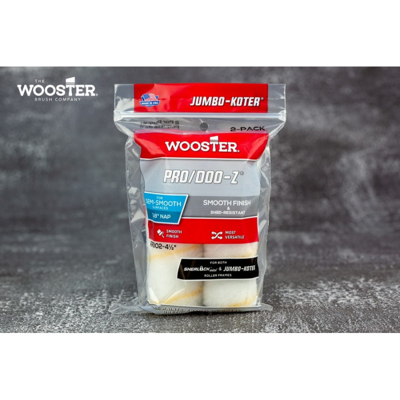 Валик малярний Wooster Pro/Doo-Z (ТКАНІ) RR302 10 см (4”) ворс 10 мм (3/8”)