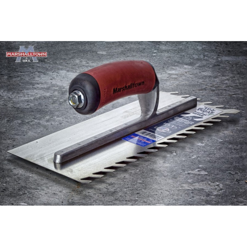 Професійний зубчастий шпатель MARSHALLTOWN LayFlat™ 280 x 114 мм зуб 13 мм (29554)