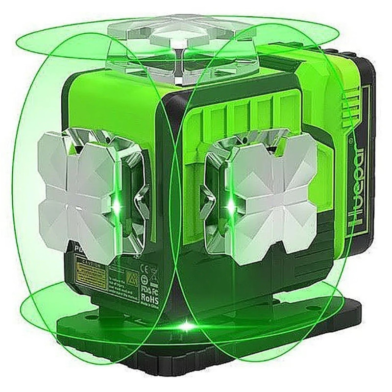 Лазерный уровень Huepar 4D, 16 линий, Bluetooth, пульт, 360° (P04CG)